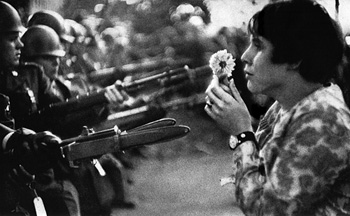 The Ultimate Confrontation (Flower Power) - Marc Riboud (1967)
